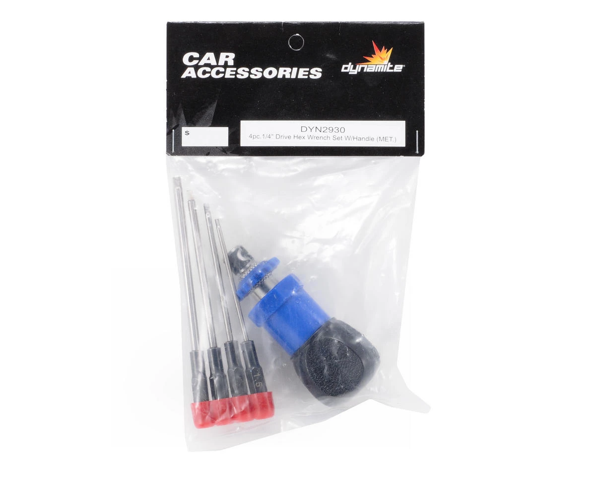 Dynamite 4 Piece Metric Hex Wrench Set w/Handle - Image 2