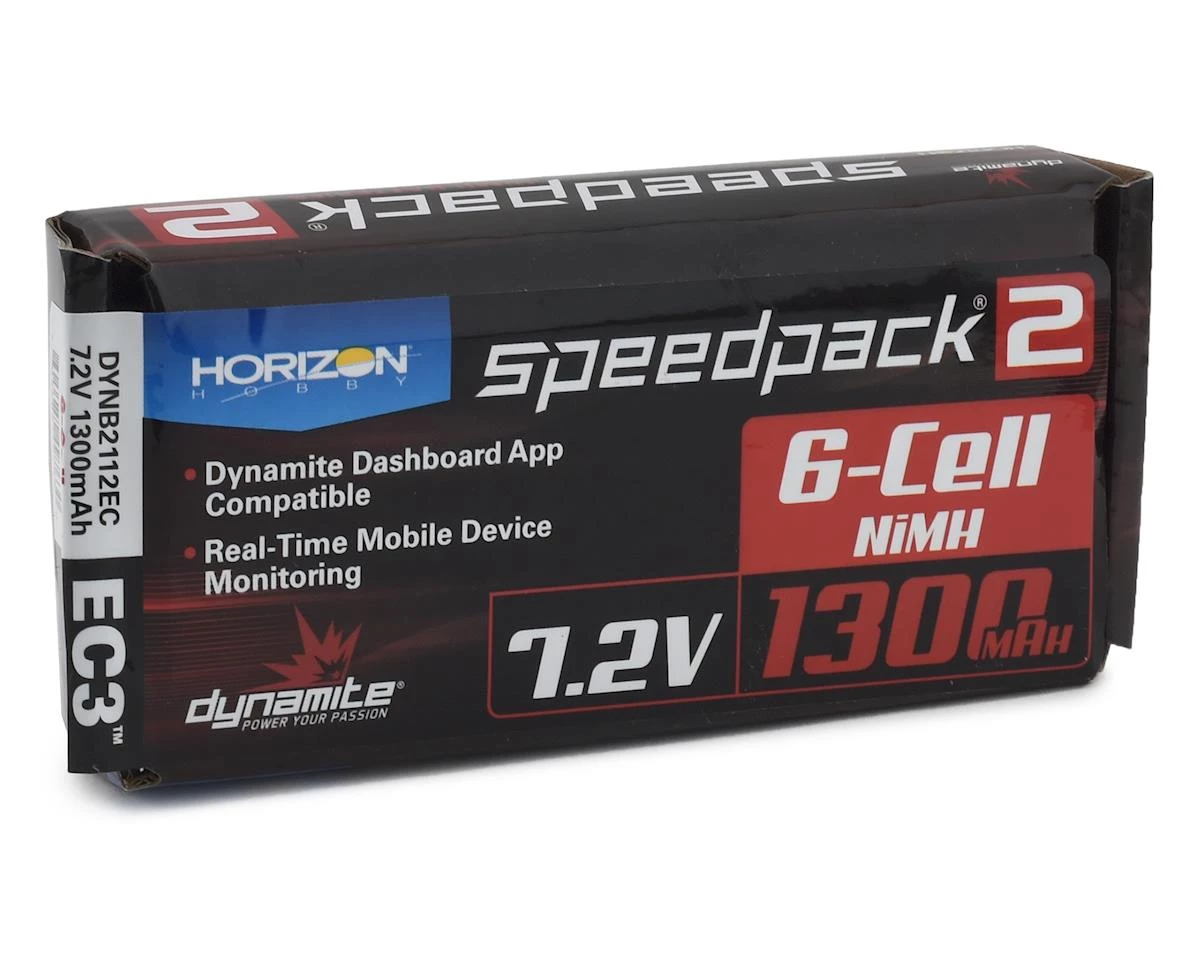 Dynamite Speedpack2 6 Cell NiMH 2/3A Flat Battery Pack w/EC3 (7.2V/1300mAh) - Image 2