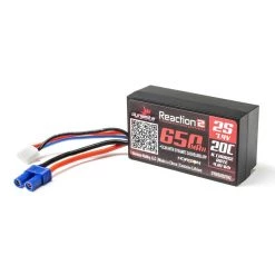 Dynamite Reaction 2S 20C Hard Case LiPo Battery w/EC2 Connector (7.4V/650mAh)