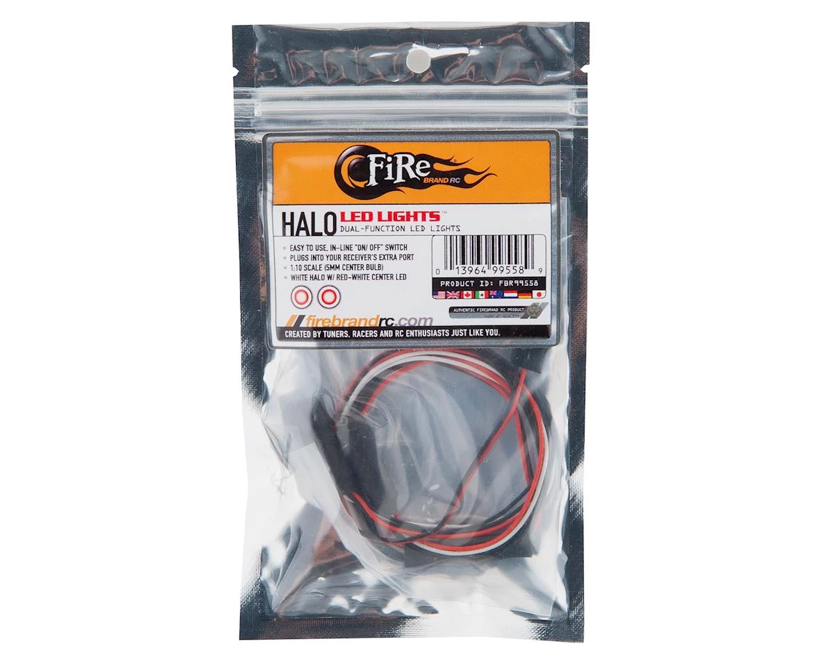 Firebrand RC Halos Dual Function LED Lights (Red w/White Halo) - Image 2