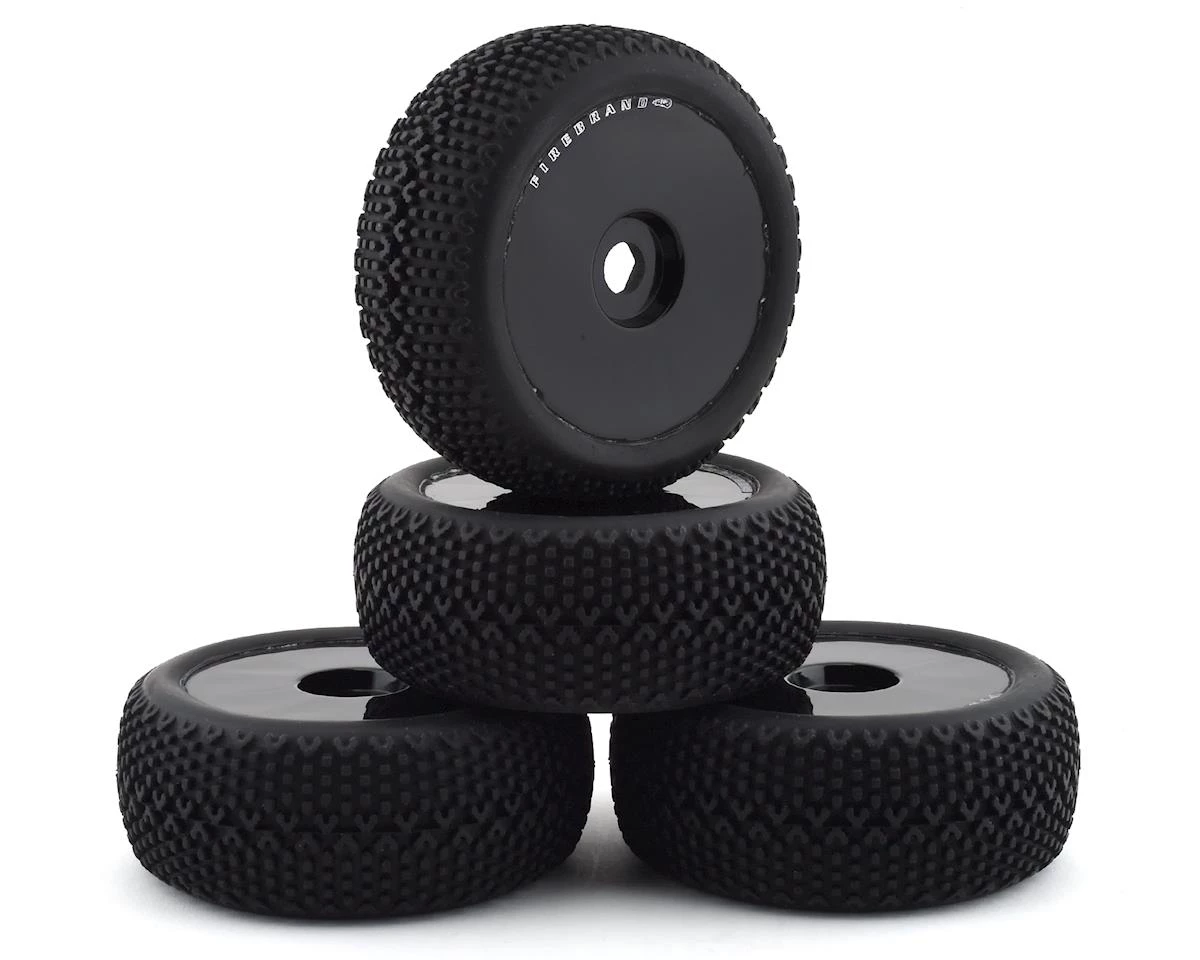 Firebrand RC Alpha Dog RTX Pre-Mounted 1/8 Buggy Tires (4) (Black) w/12mm Hex