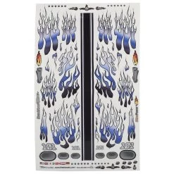 Firebrand RC Flames Ballers Decal Sheet (Blue) (8.5x14")
