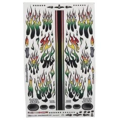 Firebrand RC Flames Rasta Decal Sheet (8.5x14")