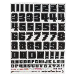 Firebrand RC Numb3Rs 2 Liberty Decal Set (Black w/Silver Outlines)
