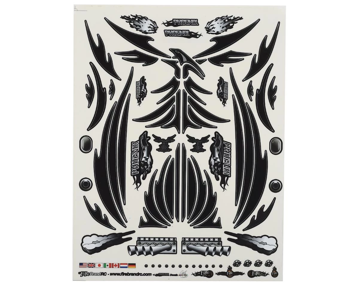 Firebrand RC Concept Phoenix Decal (Black) (8.5x11")