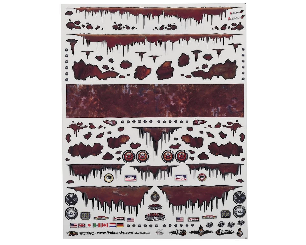Firebrand RC Rust Rod Decal Sheet (8.5"X11")