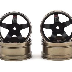 Firebrand RC HighFive PRO SERIES Aluminum Drift Wheels (4) (Gunmetal/Black) (9mm/12mm Offset) w/12mm Hex