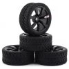 Firebrand RC Shanx RT3 Pre-Mounted On-Road Tires (4) (Black) w/Mako Tires, 12mm Hex & 3mm Offset