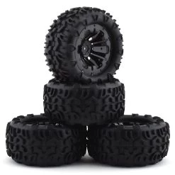 Firebrand RC Terrafire MTX Pre-Mounted Off Road Tires (4) (Black) w/12mm Hex