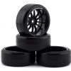 Firebrand RC Char D9 Pre-Mounted Slick Drift Tires (4) (Black) w/FireSickle Tires, 12mm Hex & 9mm Offset