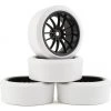 Firebrand RC Char XDR3 Pre-Mounted Drift Tires (4) (Black/White) w/Blizzard Tires, 12mm Hex & 3mm Offset