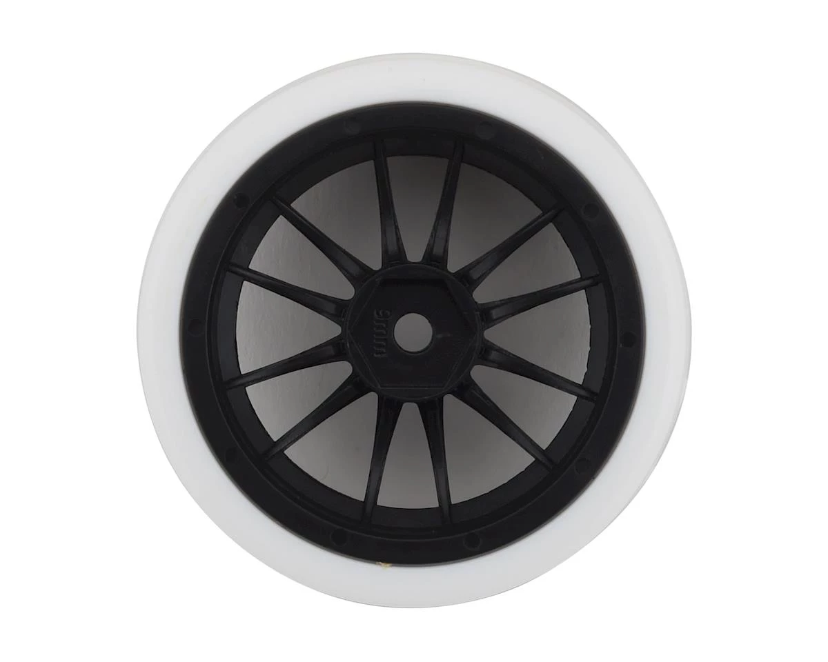 Firebrand RC Char XDR9 5° Pre-Mounted Slick Drift Tires (4) (Black/White) w/Blizzard Tires, 12mm Hex & 9mm Offset - Image 2